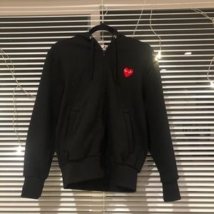 Comme Des Garcons Play Zip-Up Hoodie